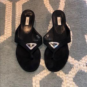 Authentic Prada Heeled Thong Sandal